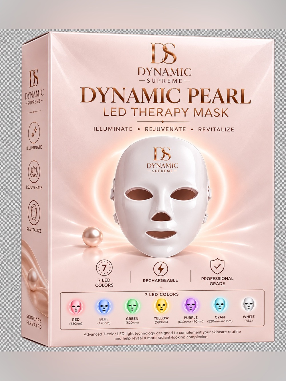 Dynamic Supreme Dynamic Pearl 7-Color LED Therapy Face Mask